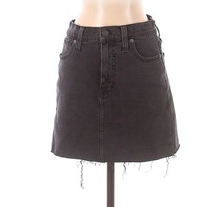 Madewell Black Denim Skirt